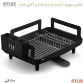 جا ظرفی یک طبقه مدل شقایق نقره اي (استیل نگیر) اطلس کد 472