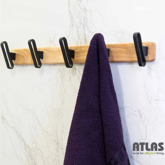 دیوارکوب 5 شاخه آلومینیوم- چوب مدل آناهیتا اطلس کد 435