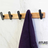 دیوارکوب 5 شاخه آلومینیوم- چوب مدل آناهیتا اطلس کد 435